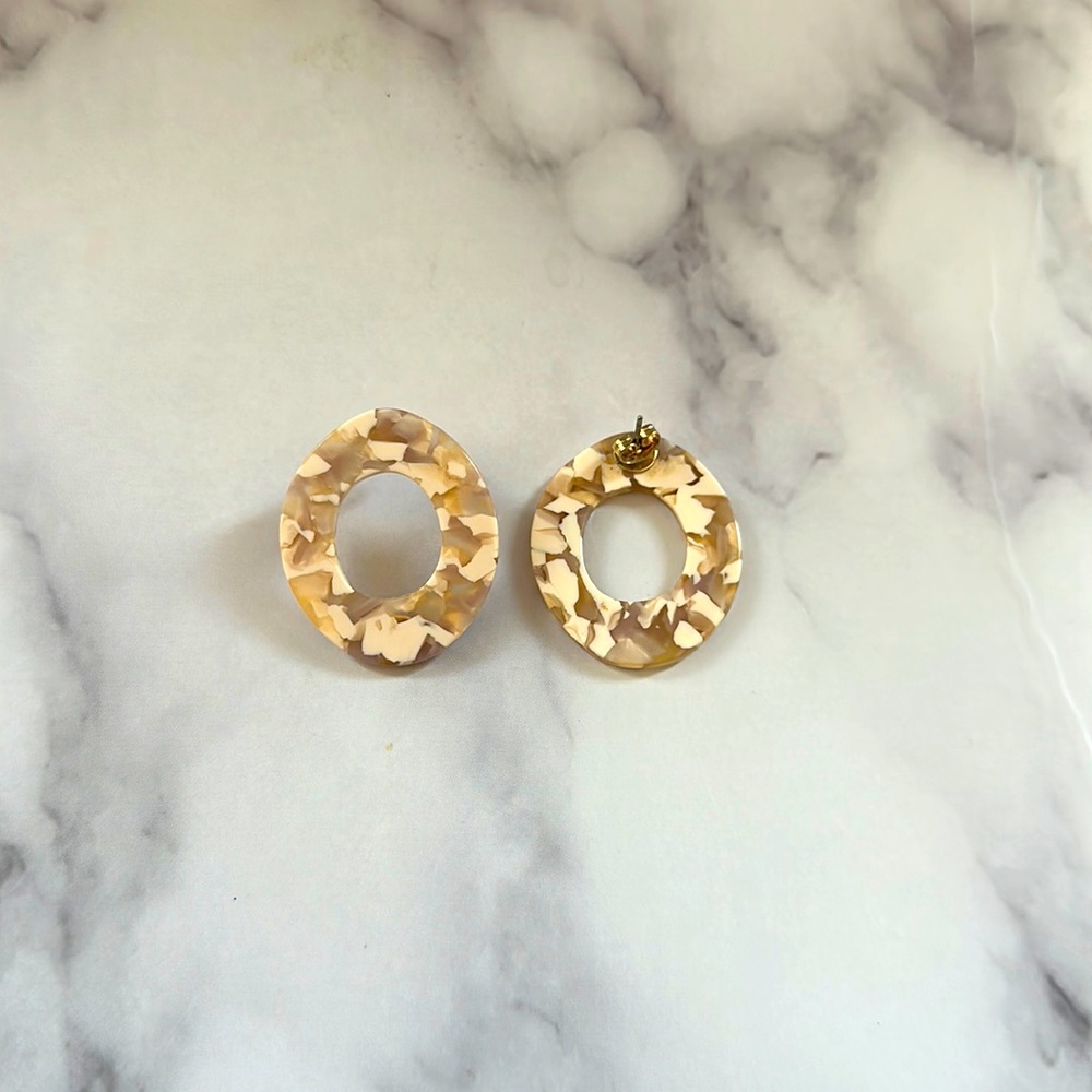 Neutral Resin Earrings